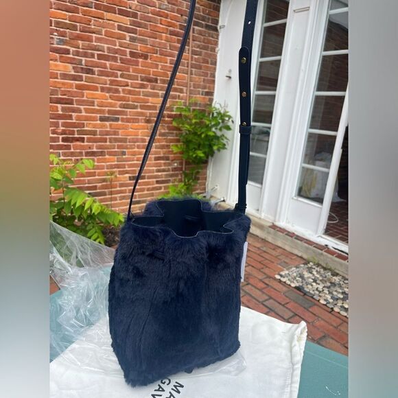 Mansur Gavriel Faux Fur Bucket Bag NWT - Picture 6 of 16